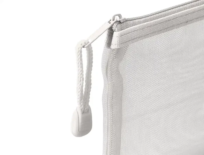 Liderpapel Bolsa Zipper Bag Poliester Transpirable Multiusos Cierre Cremallera DIN A6 Blanco