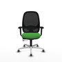 PIQUERAS Y CRESPO Silla de oficina Cilanco Verde y Negro con mecanismo Sincro/Traslack