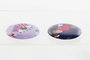 DKD Home Decor Espejo Moderno Lila Rosa 6.5 x 1.3 x 6.5 cm