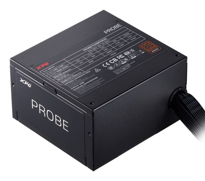 XPG PROBE 700 Fuente de Alimentación ATX 700W 80 PLUS Bronze Conexión 20+4 pin ATX Negro