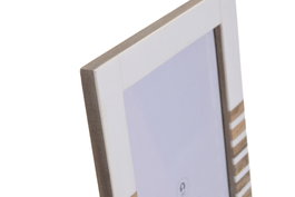 DKD Home Decor Marco de Fotos 15x20 Mango y Cristal Blanco