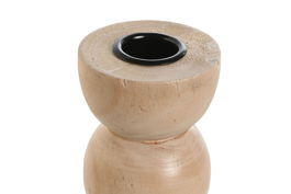 DKD Home Decor Portavelas Madera Natural 5 x 5 x 12.5 cm (6 Unidades)