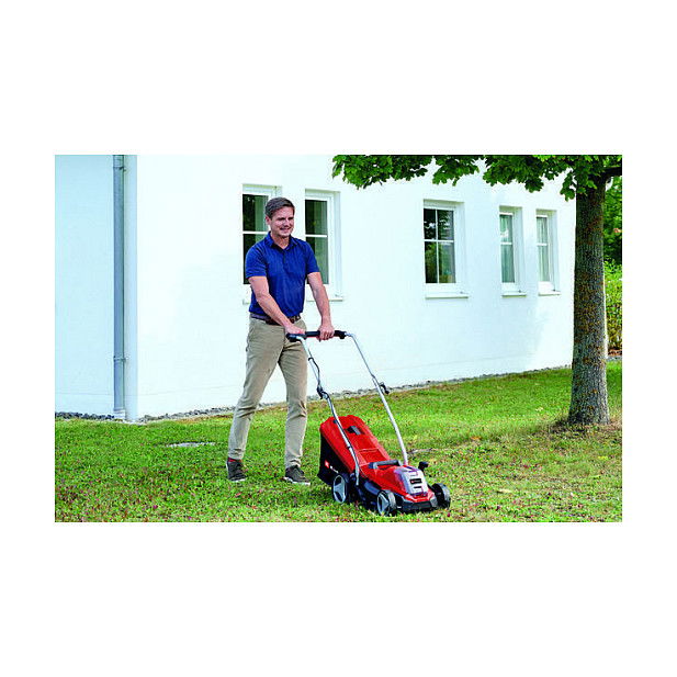 Einhell GE-CM 18/33 Li Cortacésped de Batería 18V, Ancho de Corte 33 cm para hasta 200 m², con Batería de 4.0 Ah (Ión-Litio), Color Negro/Rojo Einhell GE-CM 18/33 Li Cortacésped de Batería 18V, Ancho de Corte 33 cm para hasta 200 m², con Batería de 4.0 Ah (Ión-Litio), Color Negro/Rojo