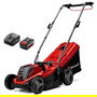 Einhell GE-CM 18/33 Li Cortacésped de Batería 18V, Ancho de Corte 33 cm para hasta 200 m², con Batería de 4.0 Ah (Ión-Litio), Color Negro/Rojo