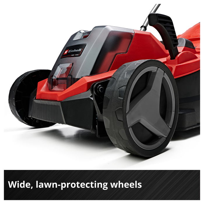 Einhell GE-CM 18/33 Li Cortacésped de Batería 18V, Ancho de Corte 33 cm para hasta 200 m², con Batería de 4.0 Ah (Ión-Litio), Color Negro/Rojo Einhell GE-CM 18/33 Li Cortacésped de Batería 18V, Ancho de Corte 33 cm para hasta 200 m², con Batería de 4.0 Ah (Ión-Litio), Color Negro/Rojo