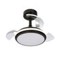 Cristalrecord Antila mini xs Ventilador de techo LED Negro con aspas retráctiles de 55 cm