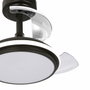 Cristalrecord Antila mini xs Ventilador de techo LED Negro con aspas retráctiles de 55 cm