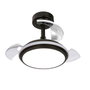 Cristalrecord Antila mini xs Ventilador de techo LED Negro con aspas retráctiles de 55 cm
