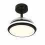 Cristalrecord Antila mini xs Ventilador de techo LED Negro con aspas retráctiles de 55 cm