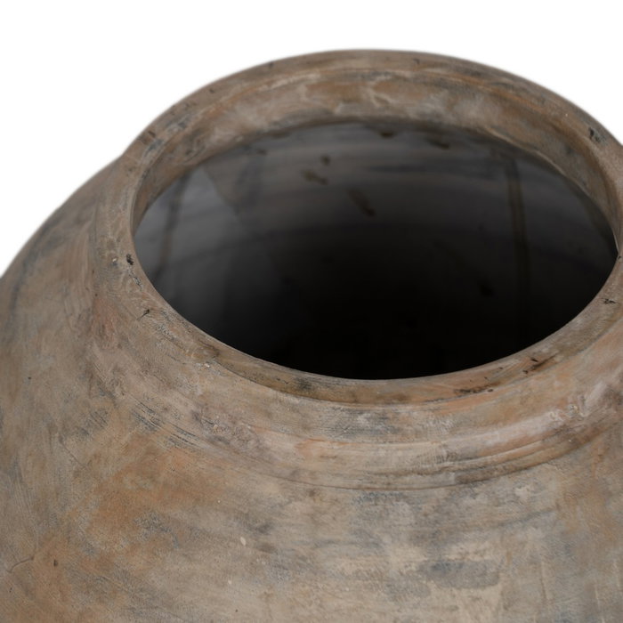 Jarrón Gris Cerámica Decoración 24 X 24 X 49 cm