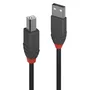 Lindy Cable USB 2.0 Anthra Line USB A a USB B, 7,5 m, Negro