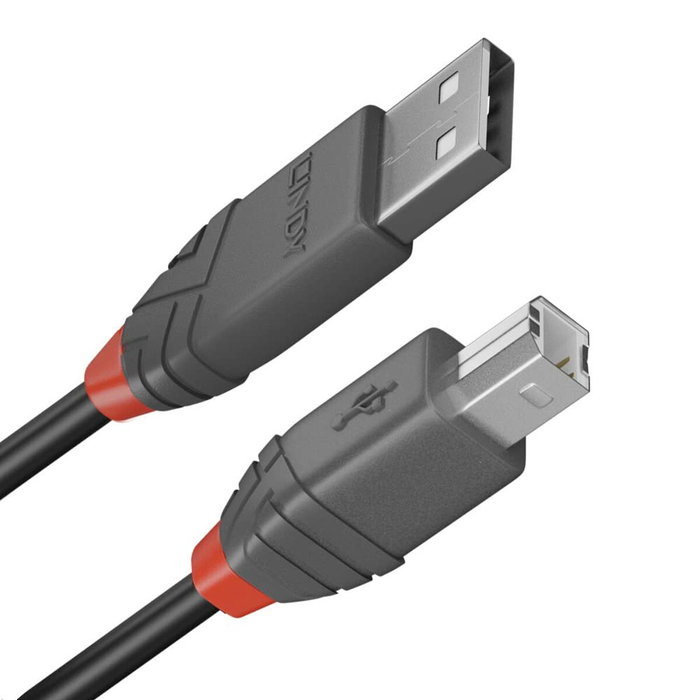 Lindy Cable USB 2.0 Anthra Line USB A a USB B, 7,5 m, Negro Lindy Cable USB 2.0 Anthra Line USB A a USB B, 7,5 m, Negro