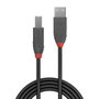 Lindy Cable USB 2.0 Anthra Line USB A a USB B, 7,5 m, Negro
