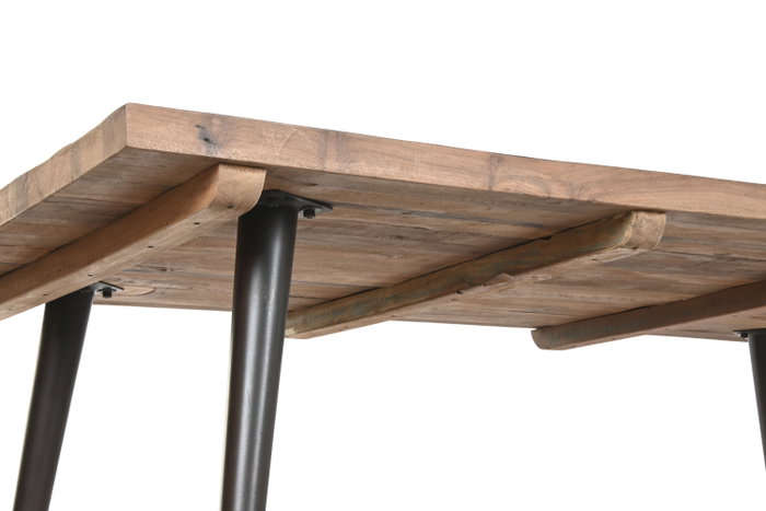 DKD Home Decor Mesa Comedor India 1c25 Natural Negro Madera Reciclada Hierro 90 x 76 x 180 cm DKD Home Decor Mesa Comedor India 1c25 Natural Negro Madera Reciclada Hierro 90 x 76 x 180 cm
