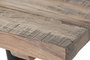 DKD Home Decor Mesa Comedor India 1c25 Natural Negro Madera Reciclada Hierro 90 x 76 x 180 cm