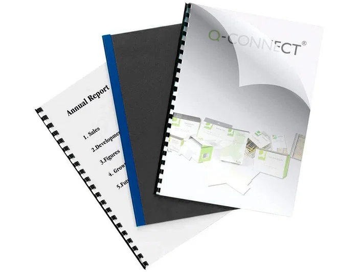 Q-connect Tapa Encuadernacion PVC DIN A4 Opaca Negra 180 Micras Caja 100 Unidades