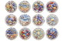 DKD Home Decor Posavasos de Dolomita Marino 12 Unidades