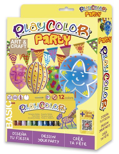 Tempera Instant Solida Playcolor Basic One Pack Party (Tempera+12 Globos + 10 Banderitas + Cuerda + Triptico) Tempera Instant Solida Playcolor Basic One Pack Party (Tempera+12 Globos + 10 Banderitas + Cuerda + Triptico)