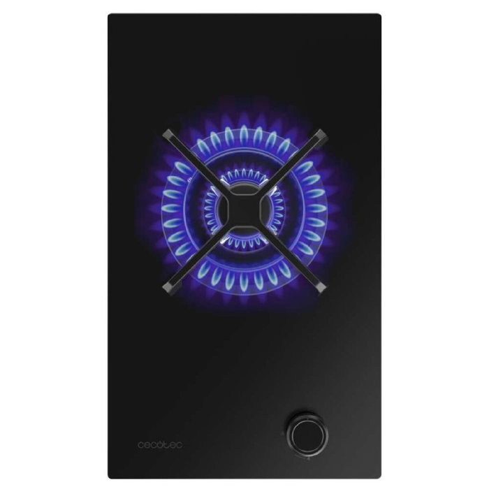 Cecotec Placa de gas 1 zona Bolero Squad G 1400S Nano Glass 3400W WOK hierro fundido