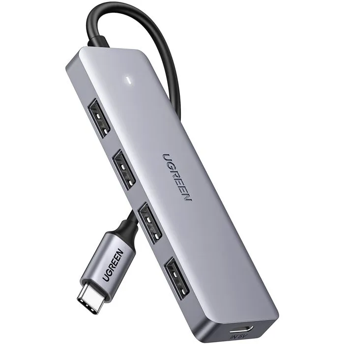 UGREEN Concentrador USB-C 9 en 1 con Puerto HDMI, VGA, RJ45, Ranuras SD/TF y USB-C para Ordenador - Negro