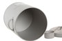 DKD Home Decor Botes Básicos de Metal, Gris (6 Unidades) - 18 x 25 x 22 cm, 4.8L, para Comida de Perro