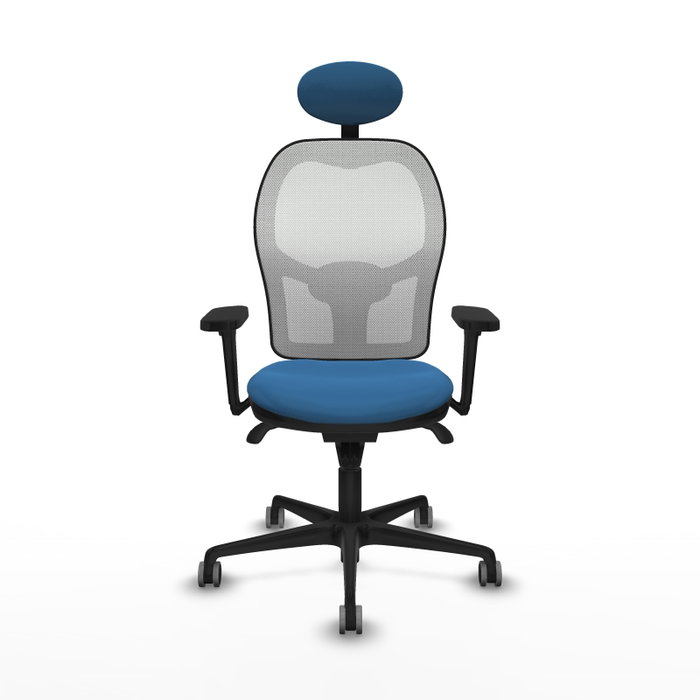 PIQUERAS Y CRESPO Silla de oficina Jorquera con mecanismo Sincro, Azul claro y Blanco PIQUERAS Y CRESPO Silla de oficina Jorquera con mecanismo Sincro, Azul claro y Blanco