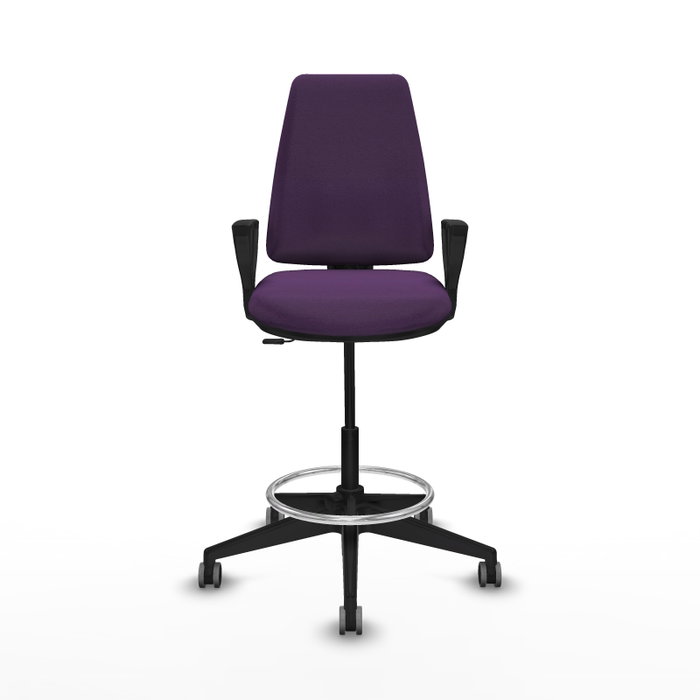 PIQUERAS Y CRESPO Taburete Elche CP Bali Morado con Brazos Fijos PIQUERAS Y CRESPO Taburete Elche CP Bali Morado con Brazos Fijos