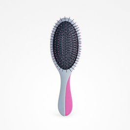 Bifull Cepillo y Espejo Magnético Dúo Gris-Magenta | Desenreda sin tirones, espejo integrado | Ideal para cabello seco o mojado