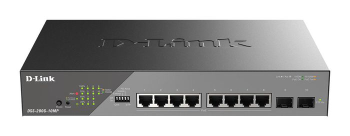 D-Link DSS-200G Switch Gigabit Ethernet 8x 10/100/1000 Mbps PoE, 2x SFP 1000 Mbps, PoE 130W, 6kV Protección Contra Sobretensiones, Color Gris D-Link DSS-200G Switch Gigabit Ethernet 8x 10/100/1000 Mbps PoE, 2x SFP 1000 Mbps, PoE 130W, 6kV Protección Contra Sobretensiones, Color Gris