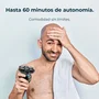 Cecotec Bamba PrecisionCare Skull Afeitadora Eléctrica 7 Cuchillas Inoxidable Negro Recargable 60 Min Pantalla Batería con Base Cargador 04443