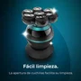 Cecotec Bamba PrecisionCare Skull Afeitadora Eléctrica 7 Cuchillas Inoxidable Negro Recargable 60 Min Pantalla Batería con Base Cargador 04443