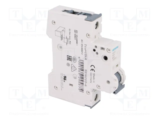 SIEMENS 5SY6110-6 Interruptor magnetotérmico 1 polo 10A 6kA