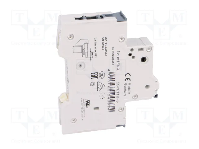 SIEMENS 5SY6110-6 Interruptor magnetotérmico 1 polo 10A 6kA