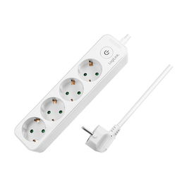 LogiLink Regleta de enchufes 4 tomas CEE 7/3 con interruptor, cable 1.5m, 4-fach
