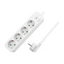 LogiLink Regleta de enchufes con 4 tomas Tipo F (CEE 7/3), interruptor, indicador LED, cable de 1.5 m, color blanco, 3680 W, 16 A, para interior, IP20, modelo LPS245