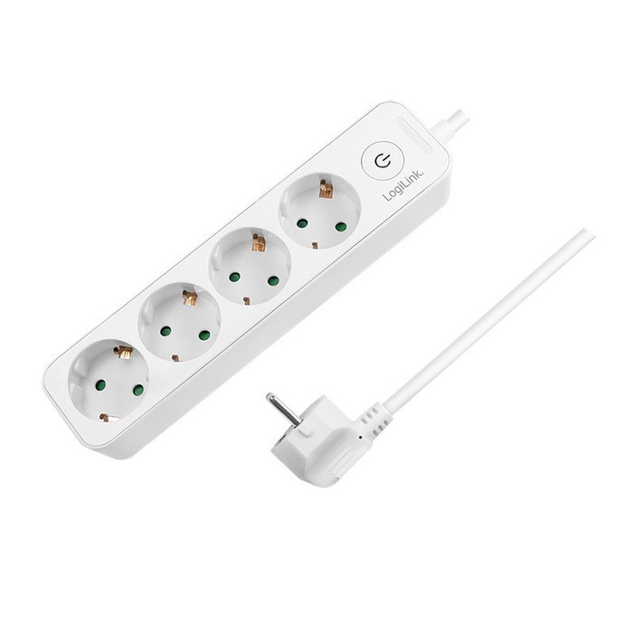 LogiLink LPS245 Regleta de enchufes 4 salidas, 1,5 m, Blanco LogiLink LPS245 Regleta de enchufes 4 salidas, 1,5 m, Blanco