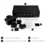 StarTech.com KVM Switch de 4 Puertos DisplayPort 1.2 para 4 Computadoras, 4K a 60Hz, USB 2.0 con Audio, TAA, 3840 x 2160 Píxeles, Montaje Rack 1U