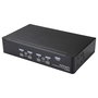 StarTech.com KVM Switch de 4 Puertos DisplayPort 1.2 para 4 Computadoras, 4K a 60Hz, USB 2.0 con Audio, TAA, 3840 x 2160 Píxeles, Montaje Rack 1U