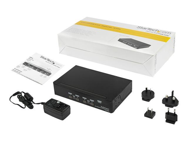 StarTech.com SV431DPUA2 Switch KVM 4 Puertos DisplayPort 4K 60Hz Hembra