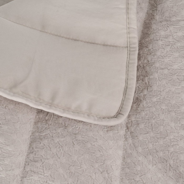 Colcha Beige Poliester Dormitorio 180 X 260 cm