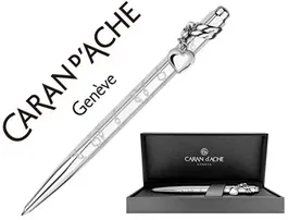 Caran d'ache Bolígrafo Ecridor Mademoiselle Placa de Paladio Corazón Punta Media con Estuche