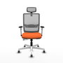PIQUERAS Y CRESPO Silla de oficina Haches Naranja y Gris