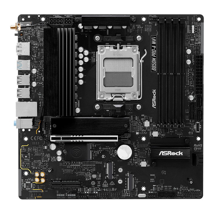 ASRock B850M Pro A WiFi Placa Base AM5 DDR5 WiFi 6E Bluetooth 5.2 Micro ATX