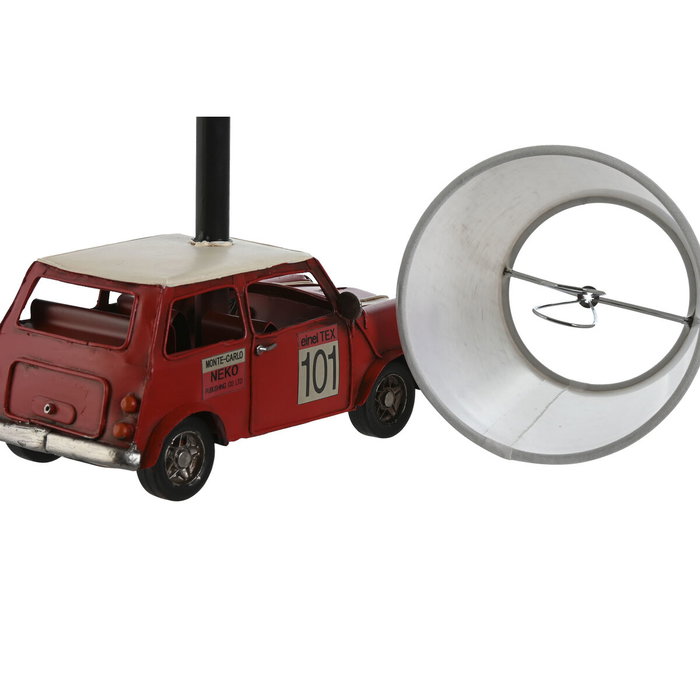 DKD Home Decor Lámpara de Sobremesa Metal Lino Coche Rojo DKD Home Decor Lámpara de Sobremesa Metal Lino Coche Rojo