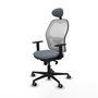 PIQUERAS Y CRESPO Silla de oficina Jorquera Sincro Gris y Blanca