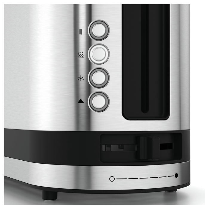 WMF 04.1412.0011 Tostadora de ranura larga de acero inoxidable para 2 rebanadas