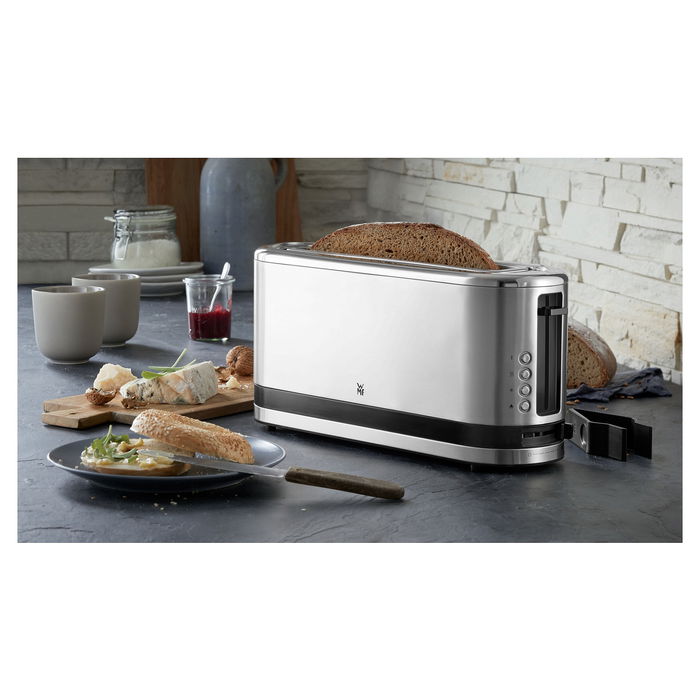WMF 04.1412.0011 Tostadora de ranura larga de acero inoxidable para 2 rebanadas