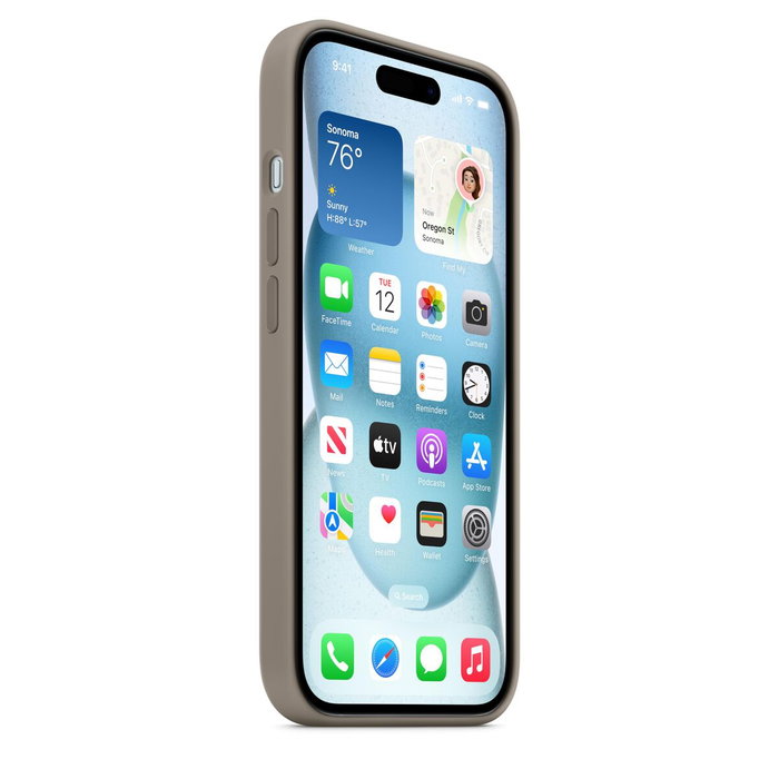 Apple Funda iPhone 15 Silicone Case with MagSafe - Clay Apple Funda iPhone 15 Silicone Case with MagSafe - Clay