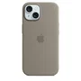 Apple MXPG3ZM/A Funda Silicona con MagSafe para iPhone 15 (6.1") - Color Gris Pardo (Clay)