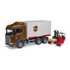 BRUDER SCANIA Super 560R UPS Logistics Truck Camión a Escala 1:16, ABS Multicolor, 3 Años